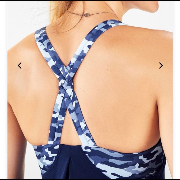 Fabletics blue camouflage tank S - Picture 5 of 7